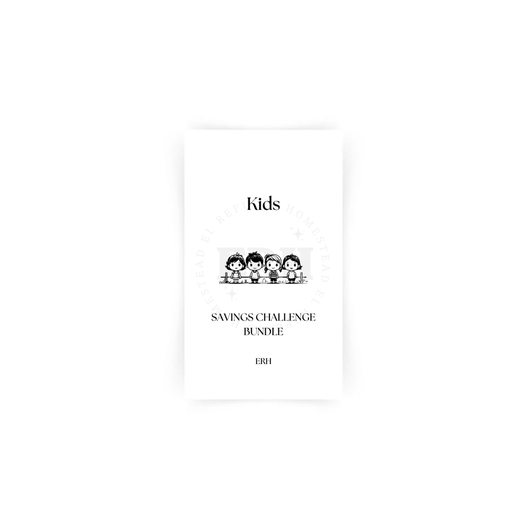 Kids Savings Challenge Trackers- A6 Personal