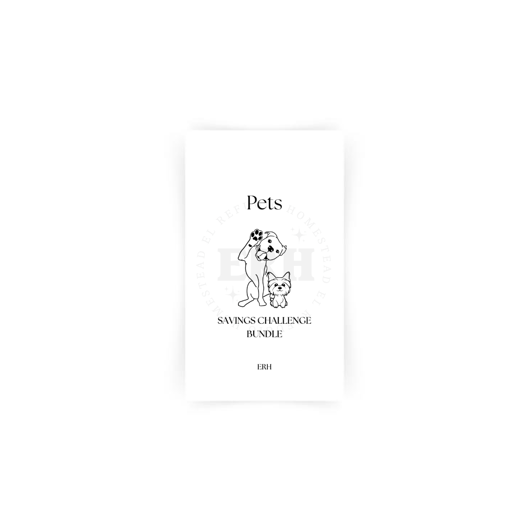 Pets Savings Challenge Trackers- A6 Personal