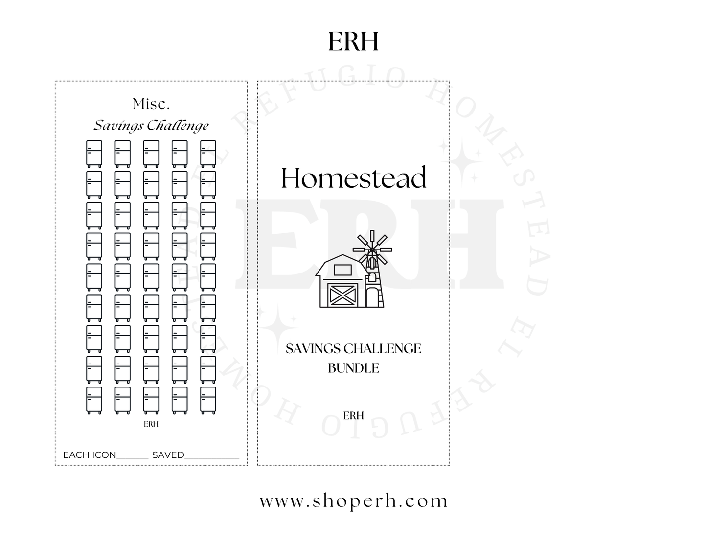 Homestead Savings Challenge Trackers- A6 Personal