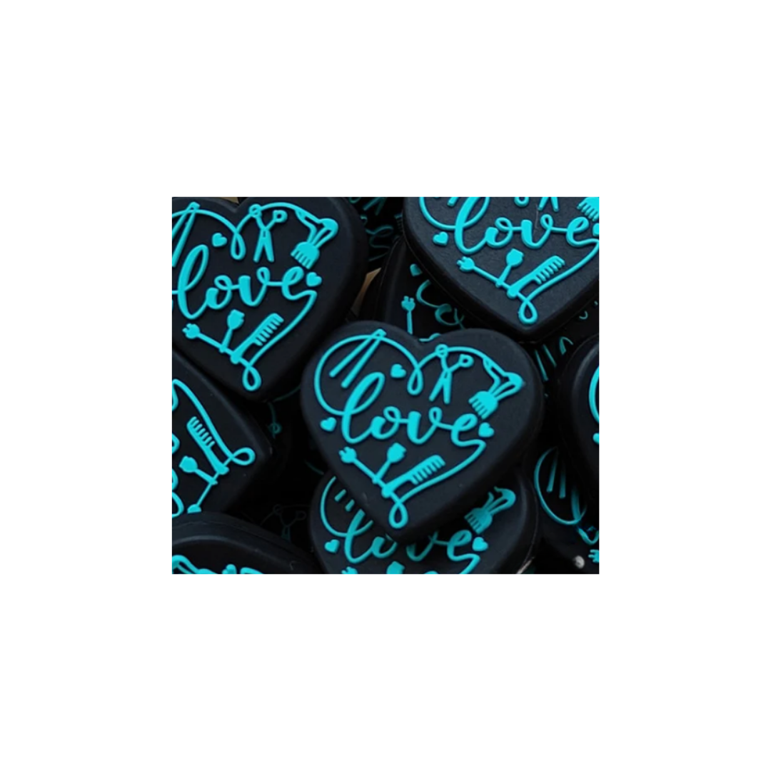 Hairstylist Heart Focal Bead