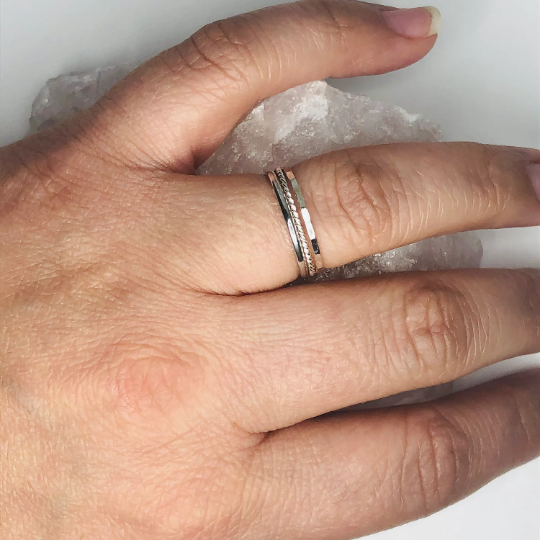 Hammered Stacking Ring