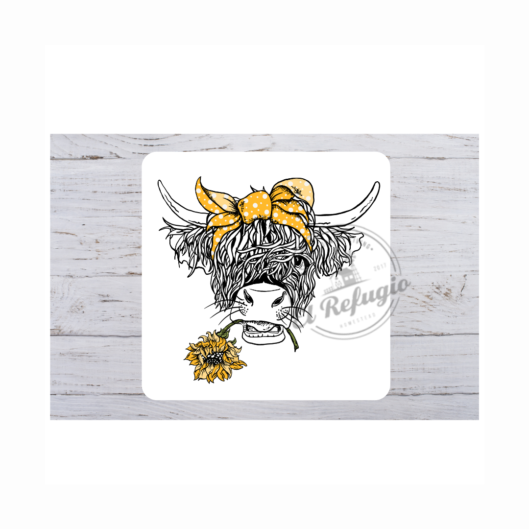 Sunflower Cow MousePad