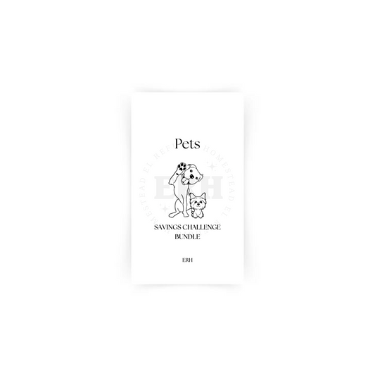 Pets Savings Challenge Trackers- A6 Personal