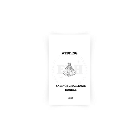 Wedding Savings Challenge Trackers- A6 Personal
