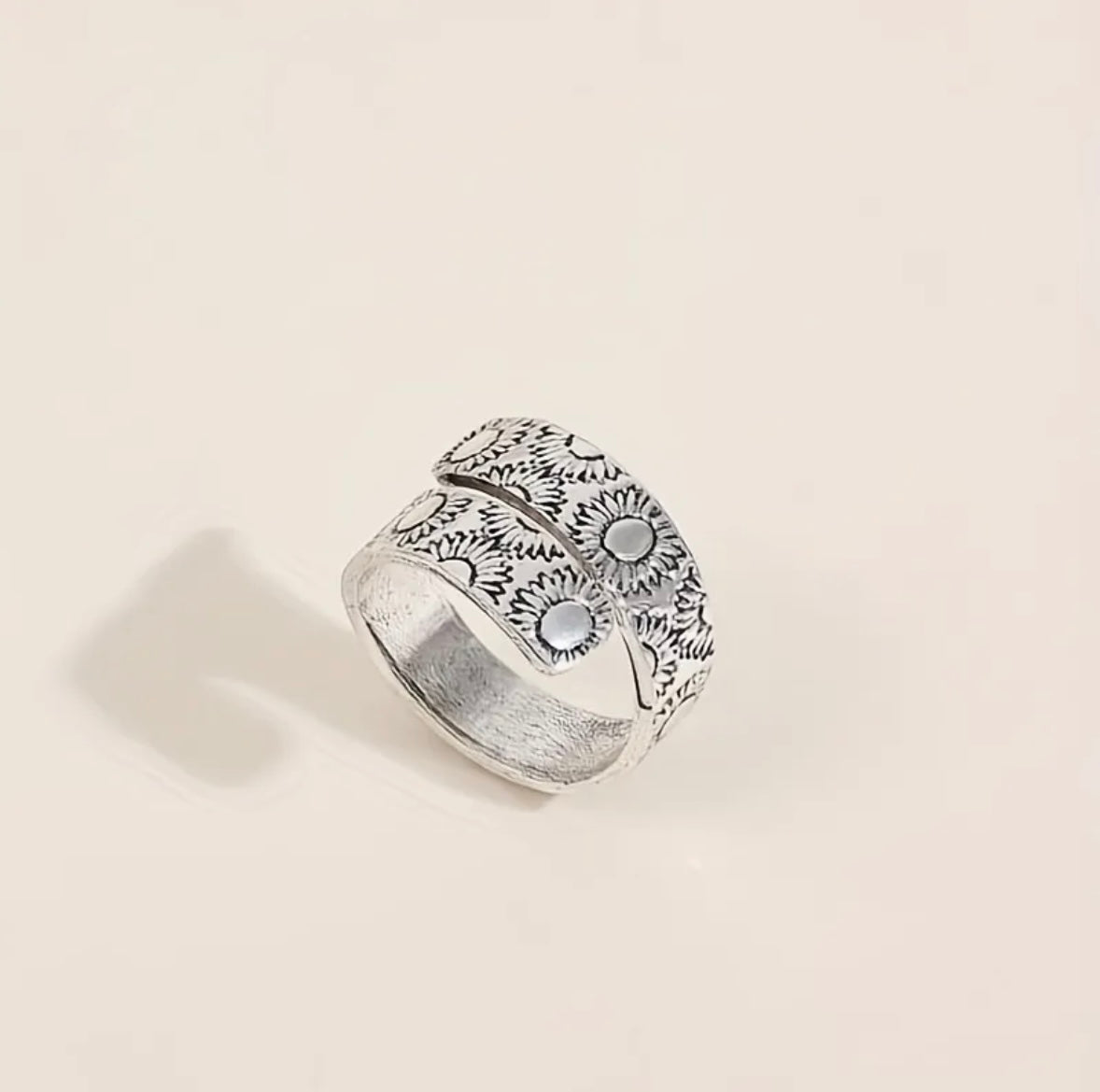 Boho Sunflower Ring