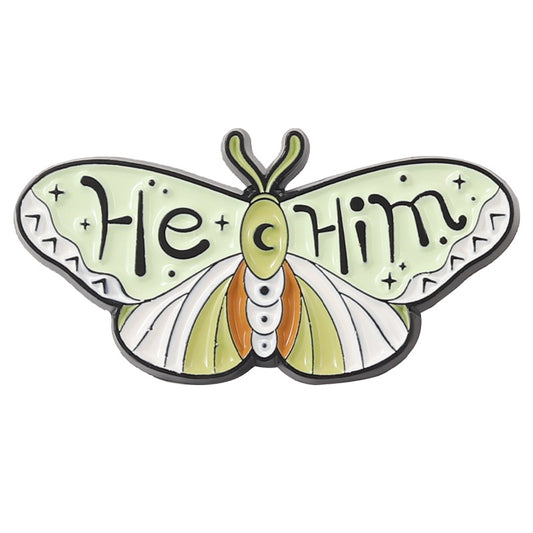 He Him She Her They Them Pronoun Enamel Pin
